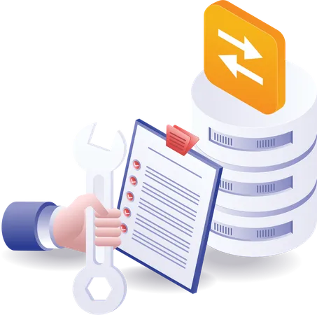 Setting database server maintenance analyst checklist  Illustration