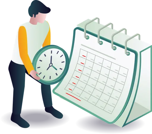 Setting time for business plan  Illustration