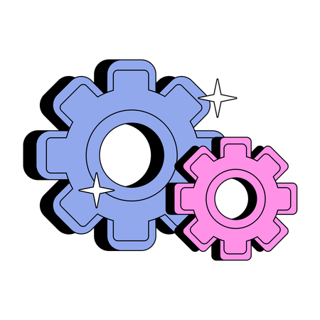 Settings Gears  Illustration