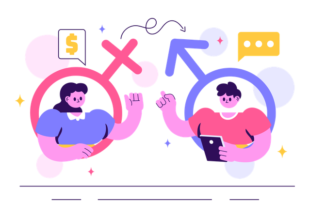 Sexism Awareness in public  Illustration