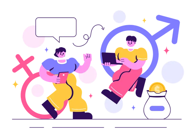 Sexism Awareness spread in office  Illustration