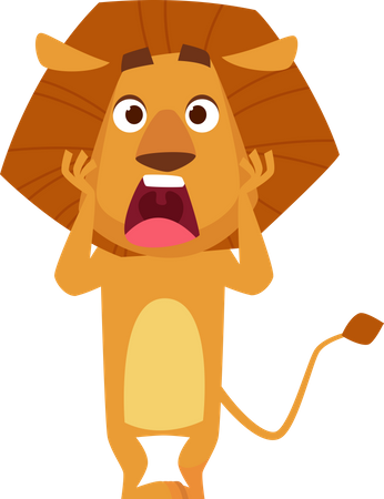 Leão trepado  Ilustração