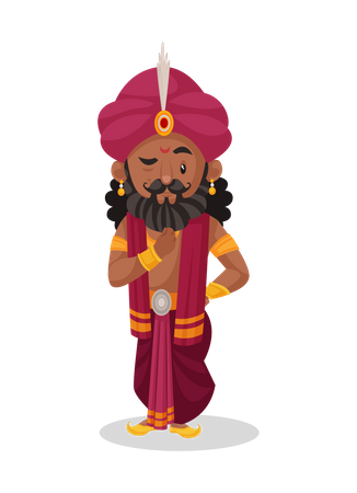 Shakuni denkt etwas  Illustration