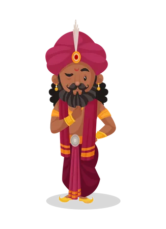 Shakuni denkt etwas  Illustration