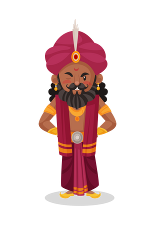 Shakuni enojado  Ilustración