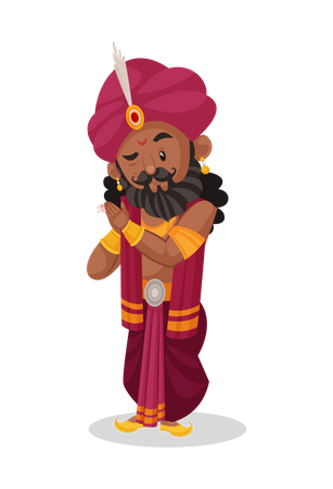 Shakuni planejando mudança de jogo  Ilustração