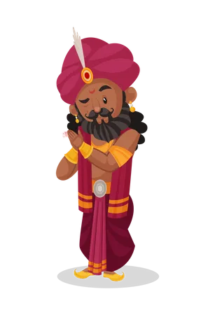 Shakuni planejando mudança de jogo  Ilustração