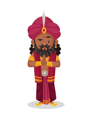 Shakuni standing in welcome pose  Illustration