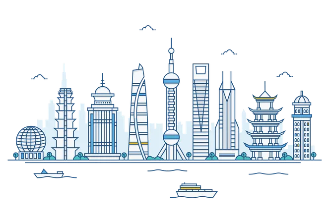 Horizon de Shanghai  Illustration