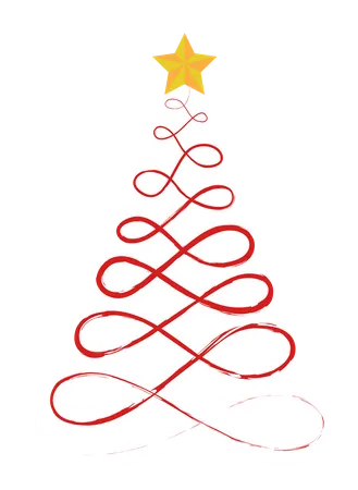 Shape of decorative Christmas tree Illustration