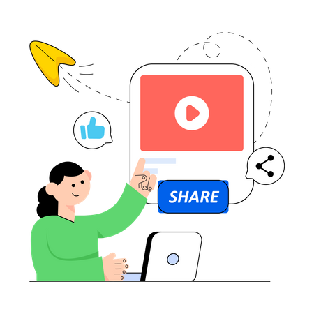 Share Advertising  일러스트레이션