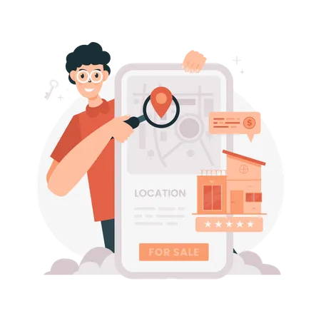 Share house location  Illustration