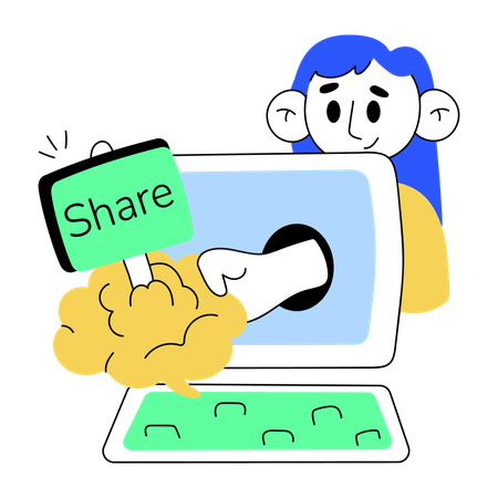 Share Knowledge  Illustration