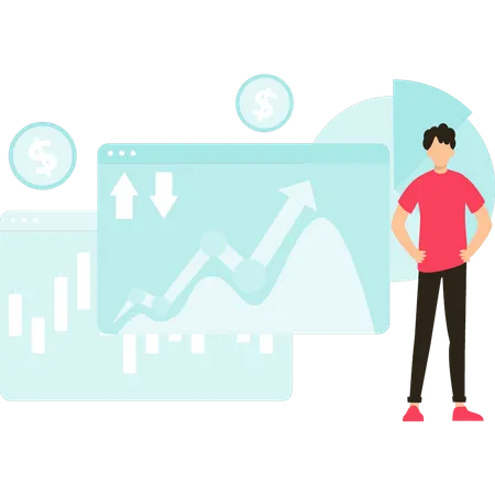 Share market analysis  Illustration