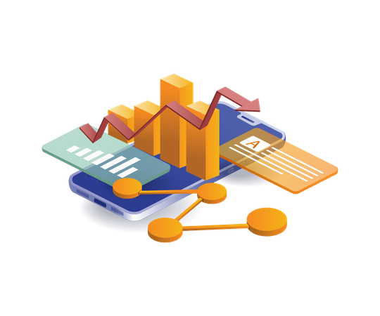Share new online business information  일러스트레이션