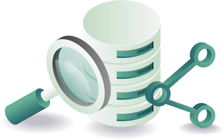 Share technology information database  Illustration