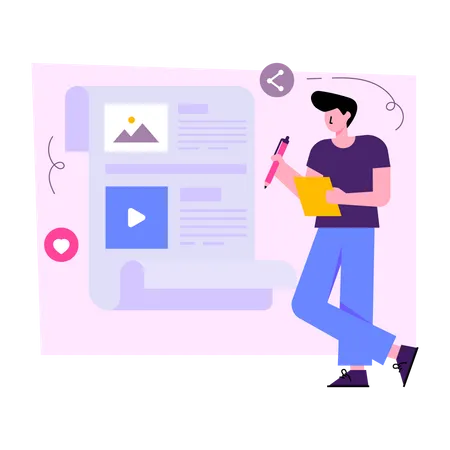 Share Video Content  Illustration