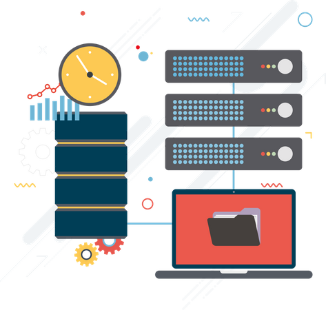 Shared server data  Illustration