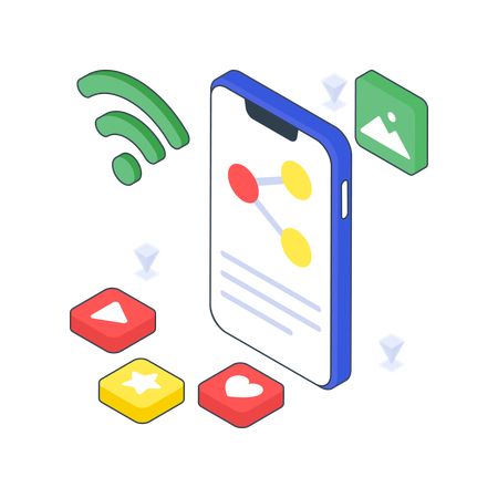 Sharing App  Illustration