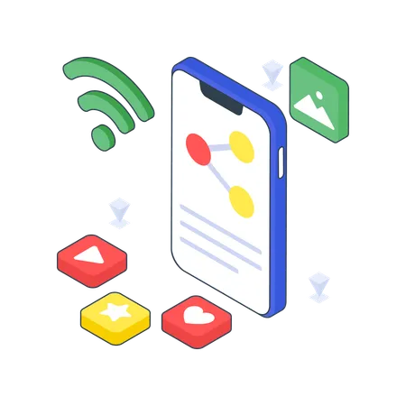 Sharing App  Illustration