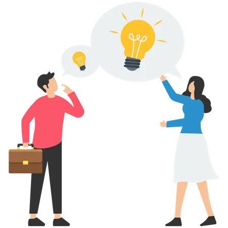 Sharing business ideas  Illustration