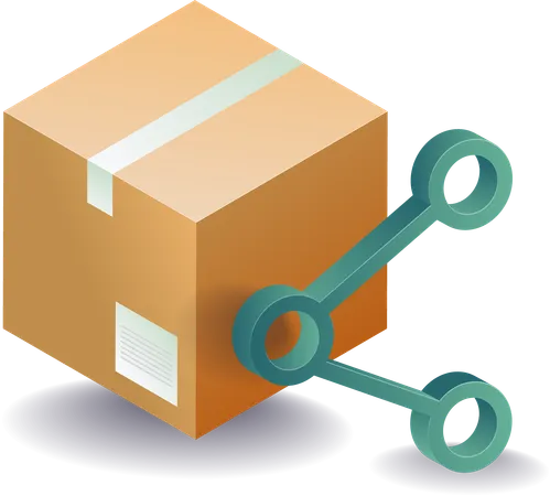 Sharing delivery package  Illustration