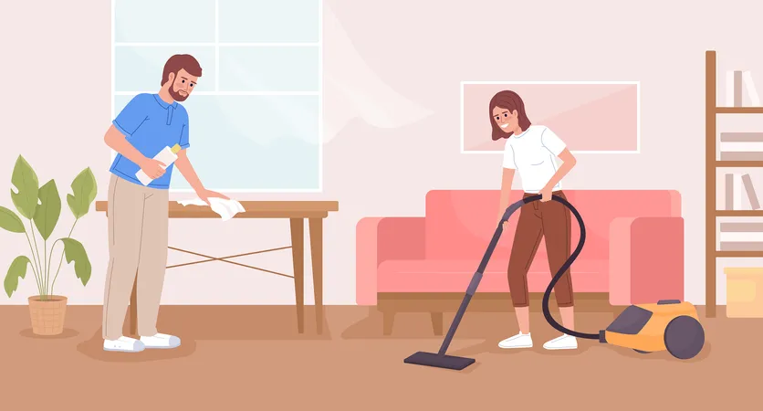 Sharing household responsibilities Illustration