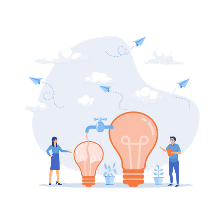 Sharing idea  Illustration