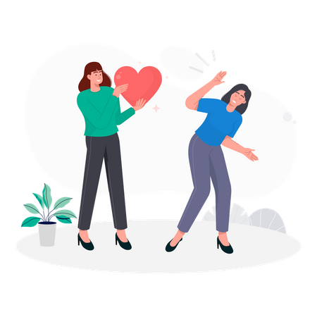 Sharing love to each other  Illustration