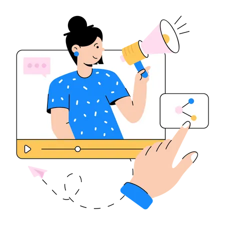 Sharing Marketing  Illustration