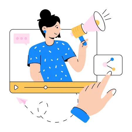 Sharing Marketing  Illustration