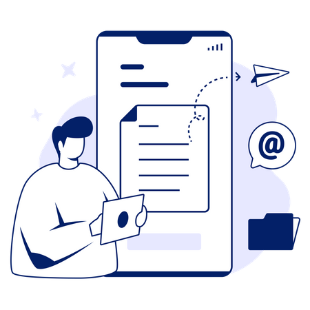 Sharing on social media  Illustration