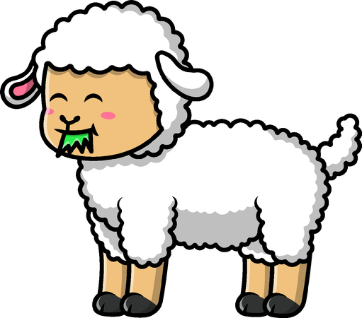 Sheep standing  Illustration