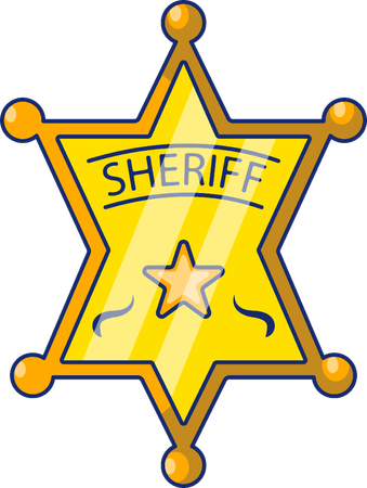 Sheriff Badge  Illustration
