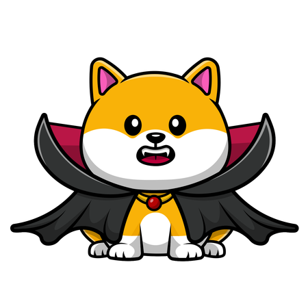 Shiba Inu Chien Vampire  Illustration