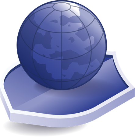 Shield symbol of earth security  Illustration