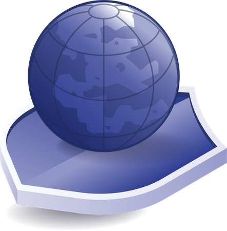 Shield symbol of earth security  Illustration