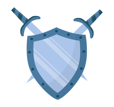 Shield with swords  Illustration