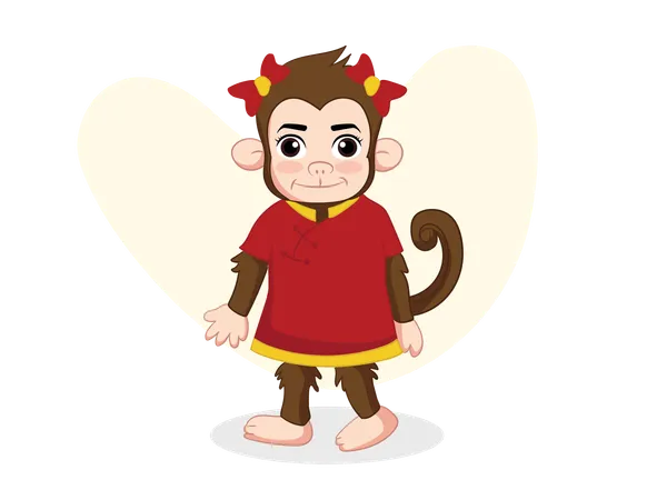 Shio Monkey  Illustration