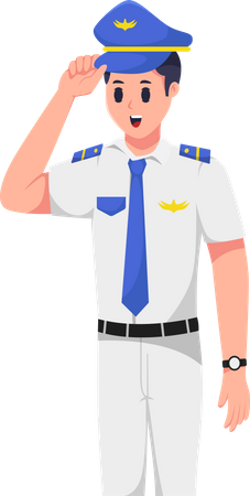 Ship captain  Illustration