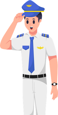 Ship captain  Illustration