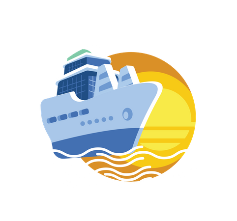 Ship Cruise Illustration
