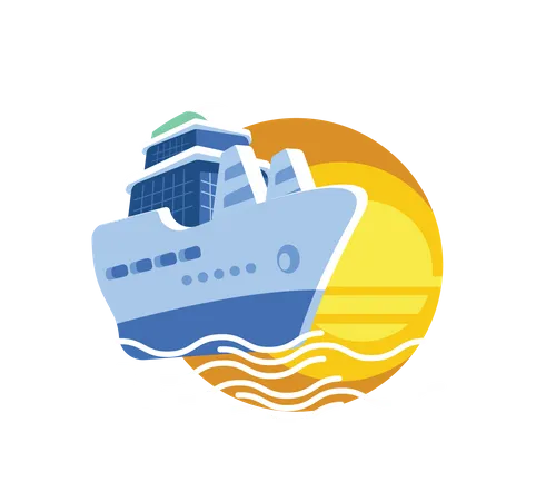 Ship Cruise Illustration