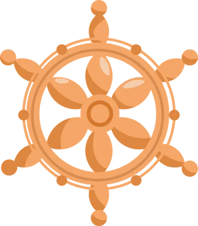 Ship Steering Wheel  Illustration