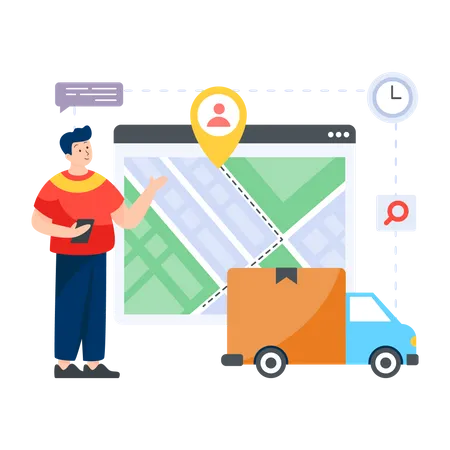 Shipment Tracking  Illustration