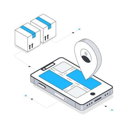 Shipment Tracking  Illustration