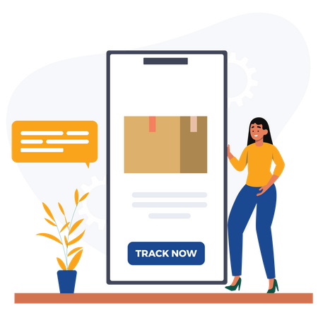 Shipment Tracking  Illustration