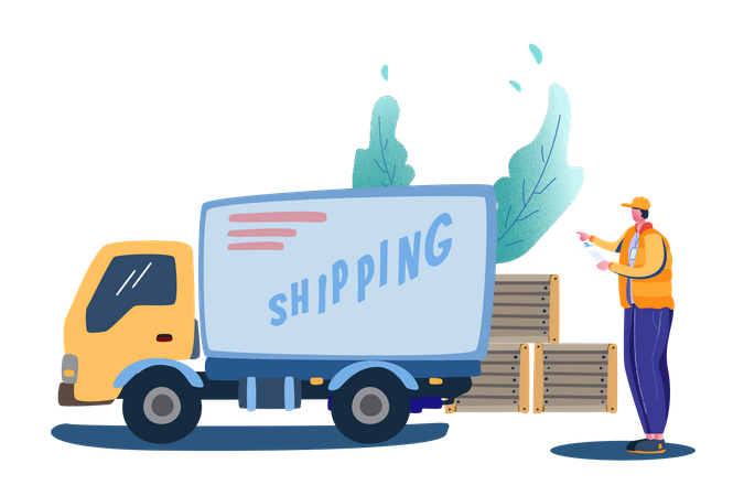 Shipment truck  Illustration