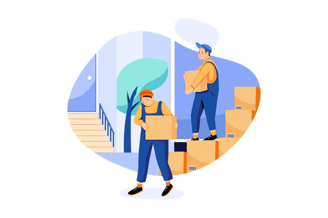 Shipping and Delivery Services  Illustration