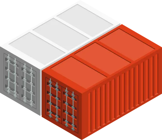 Shipping Container  Illustration